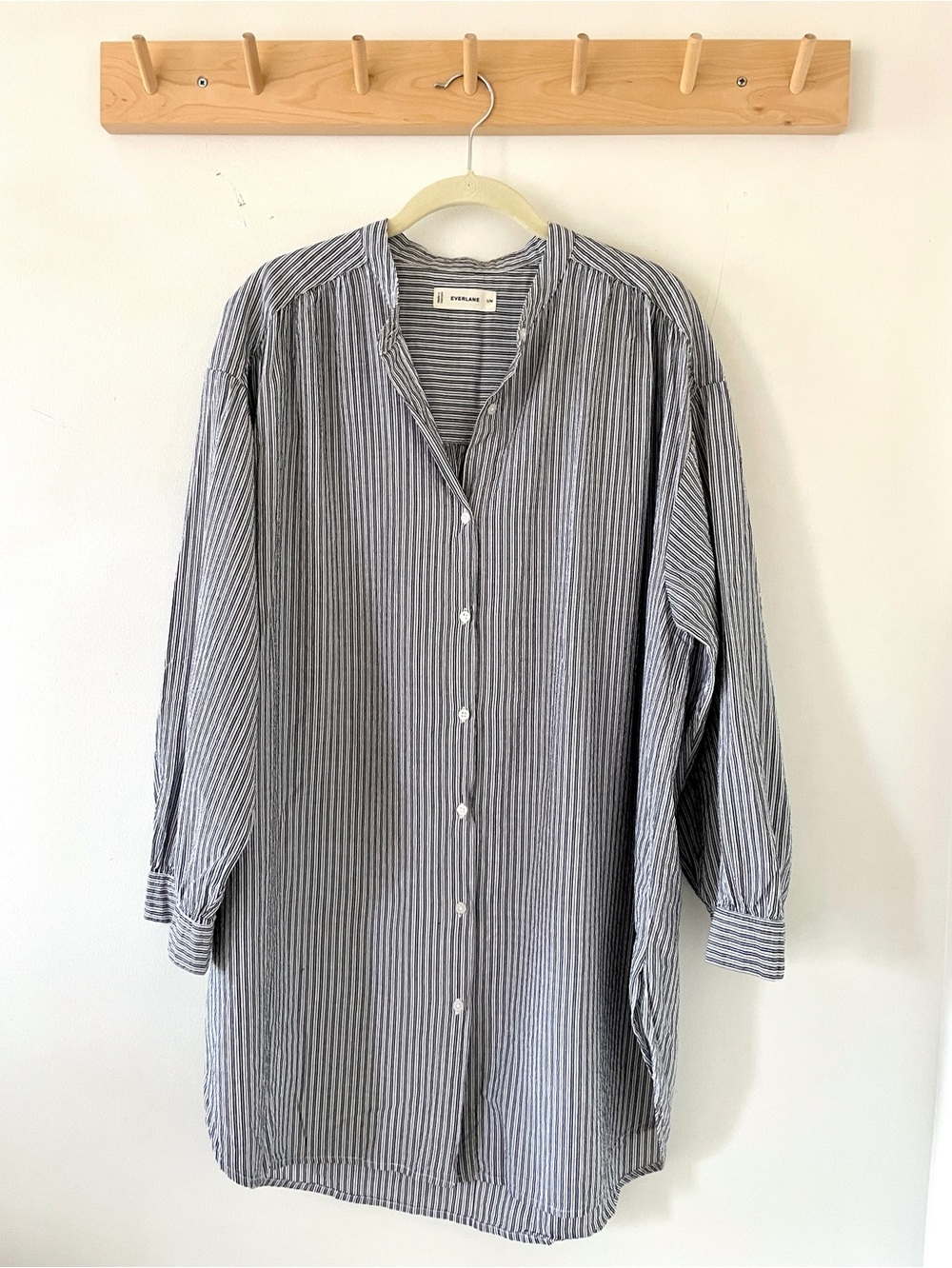 Everlane Cotton Striped Lightweight Beach Tunic Dress CoverUp